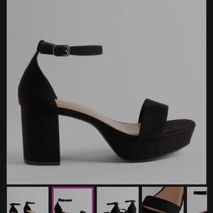 Elegant Black Women's Block Heel Sandals